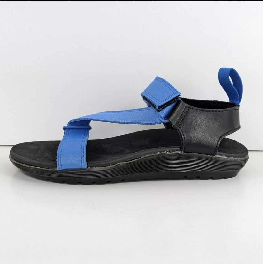 Dr. Martens Balfour Z-Strap Sandal Womens Size 6 Black Blue Strappy Hook Loop